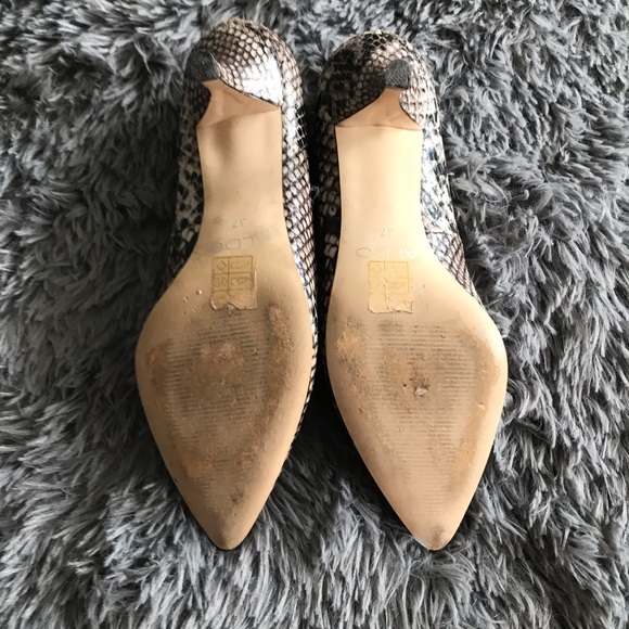 ALDO faux snakeskin kitten heel pumps size 37 - Picture 2 of 7